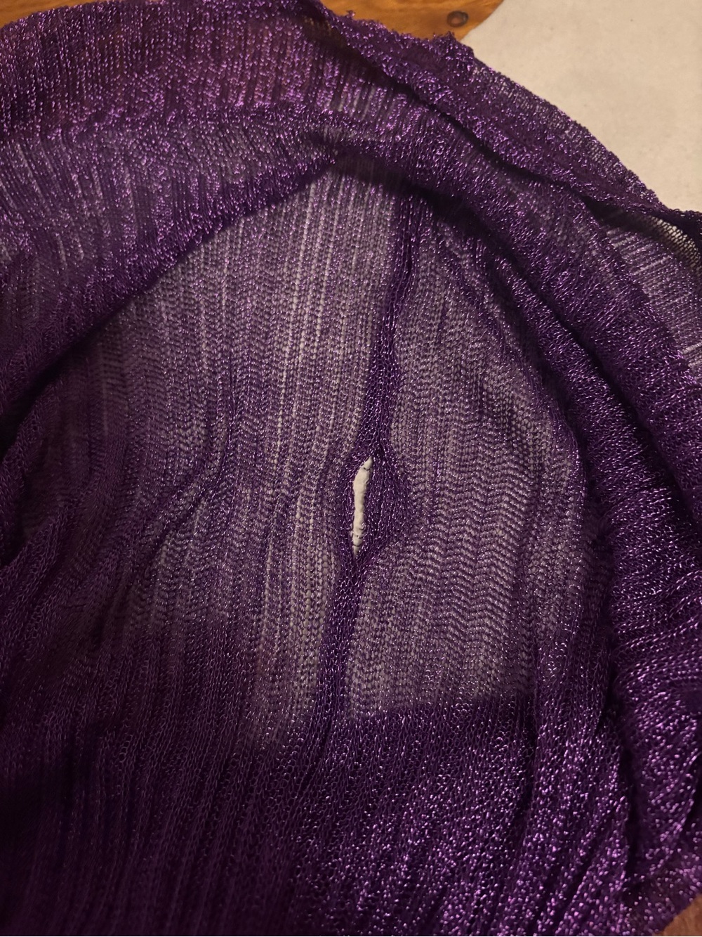 Satin-Like Purple Maxi Slip Dress with Strappy Neckline - Picture 4 of 4